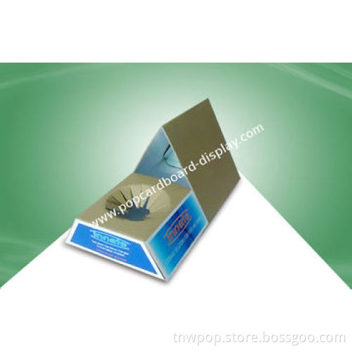 POP counter display, strong/stable/eco-friendly/eye-catching/product sits upright/customized